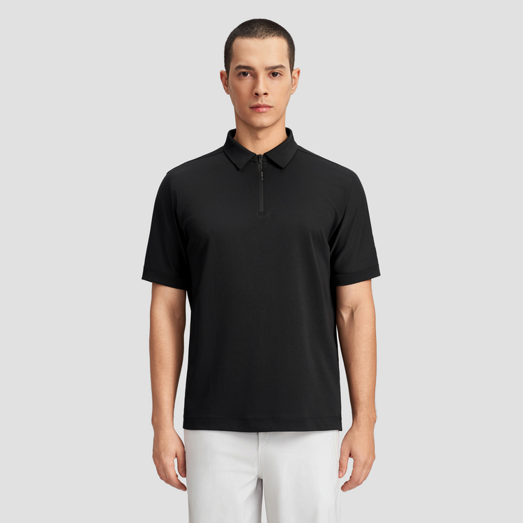 Shop Polo de Manga Corta Half-Zip DESCENTE DUALIS para Commuters Urbanos. D4231DPS85