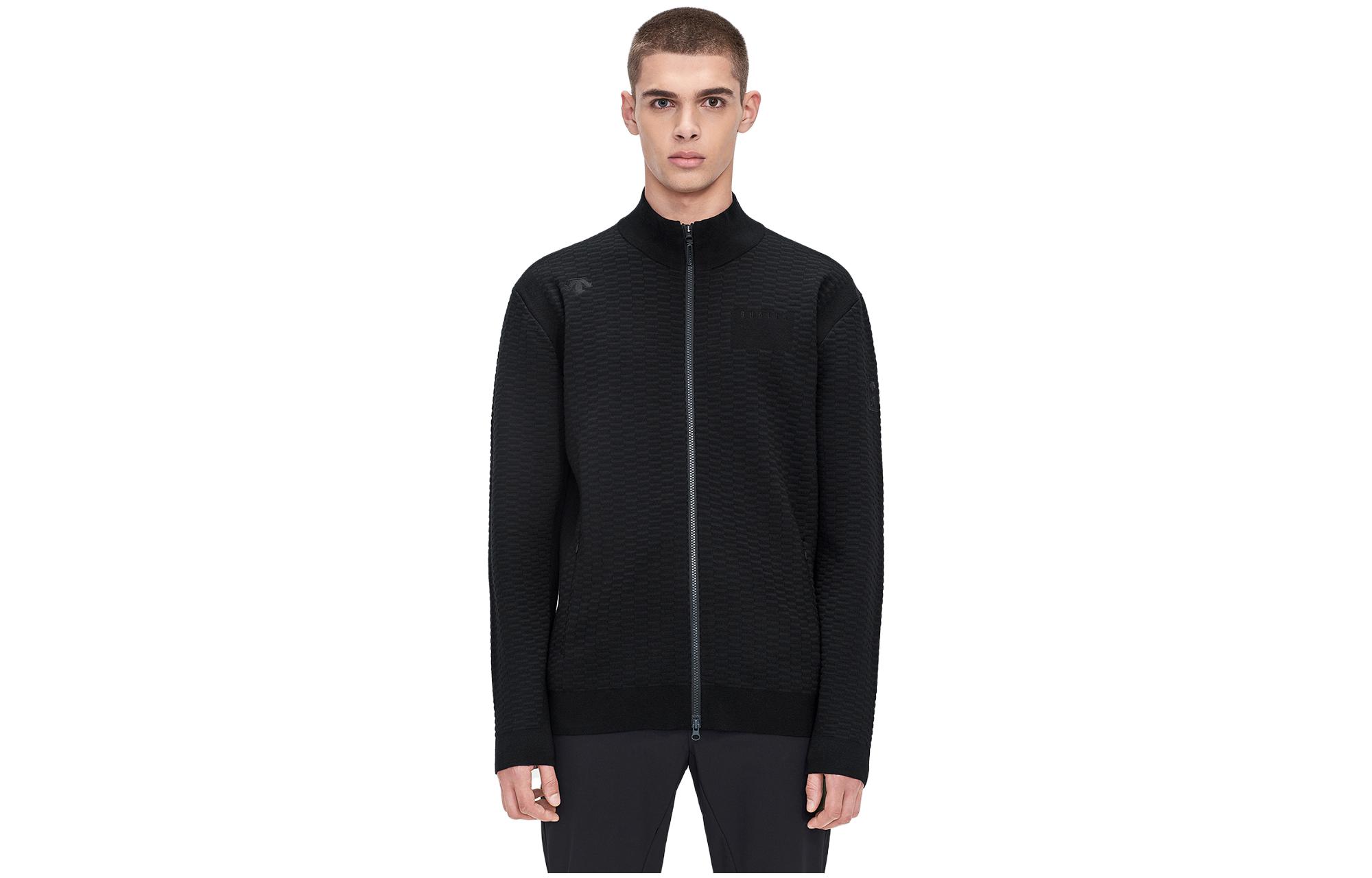 DESCENTE DUALIS Series Solid Color Knit Track Jacket - D1431DKT30