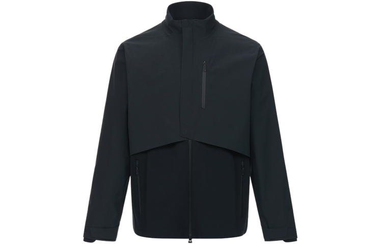 DESCENTE DUALIS Series Solid Color Stand Collar Woven Zip Jacket D3131DJK89