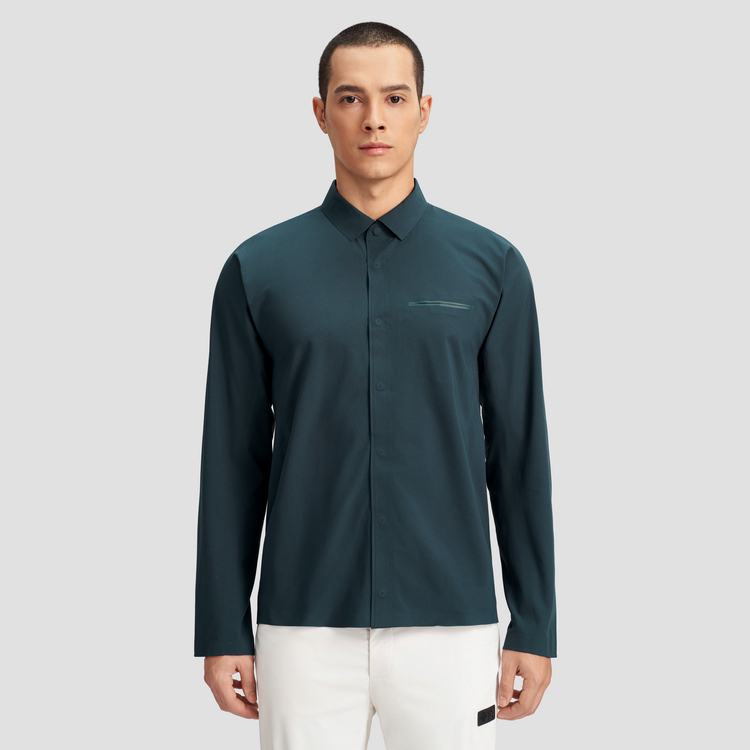 Shop DESCENTE DUALIS SS24 Camisa Casual Urbana Cómoda de Manga Larga. D4231DSH83