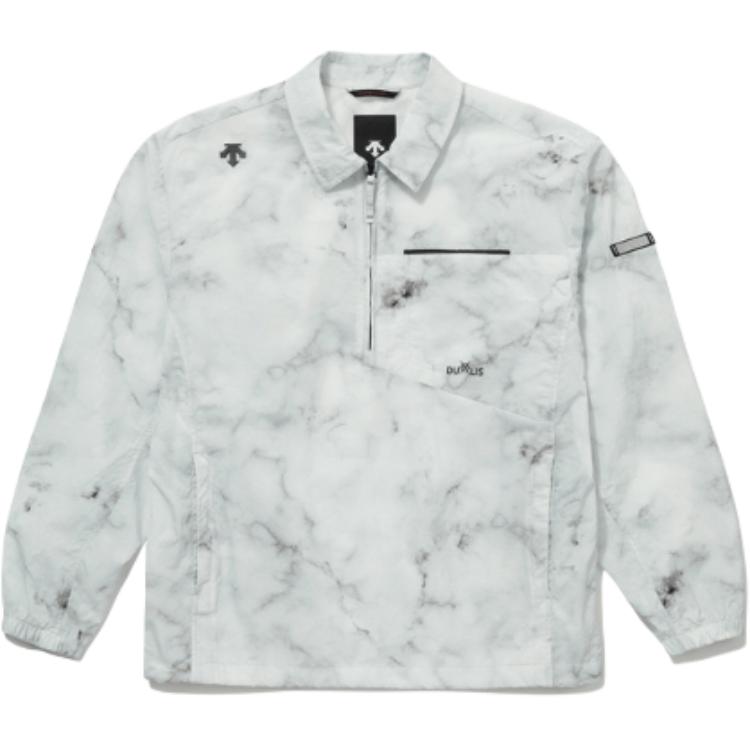 DESCENTE Dualis SS24 Wrinkled Logo Embroidered Long-Sleeve Jacket Unisex SP121DAN24