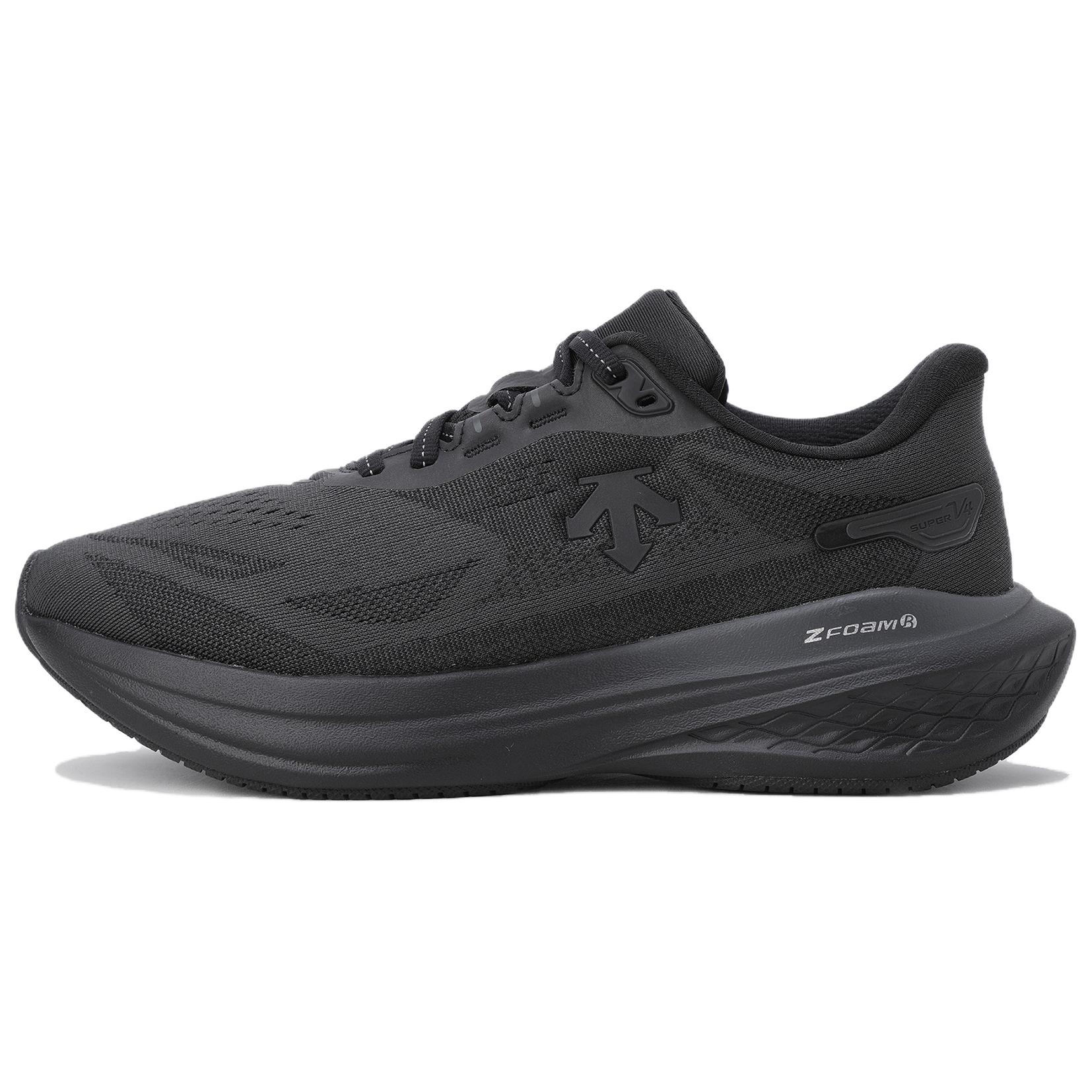 DESCENTE Energize Super V4 Black Breathable Cushioning Running Shoes. SQ313RRN73-BLK0
