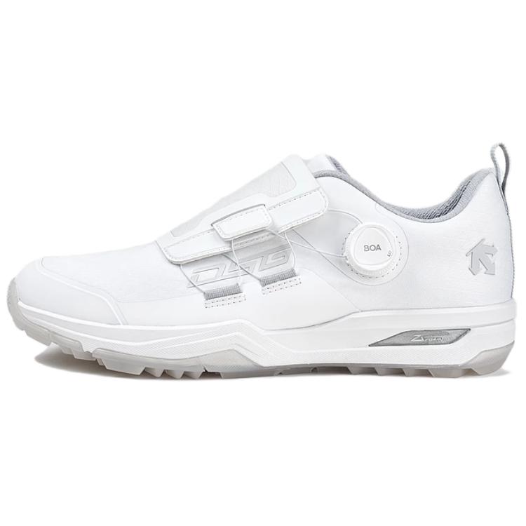 DESCENTE Enerzite Low-Top Golf Shoes White/Grey - Breathable & Waterproof. G443MLSH61-WT