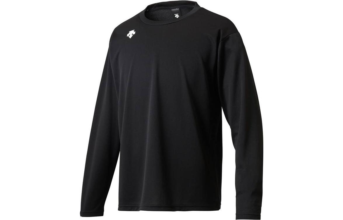 DESCENTE Essential Logo Printed Pullover Long Sleeve T-Shirt Black DMC-5801LB--BLK