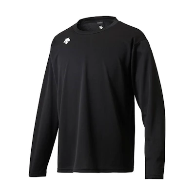 DESCENTE Essential Logo Printed Pullover Long Sleeve T-Shirt Black DMC-5801LB--BLK