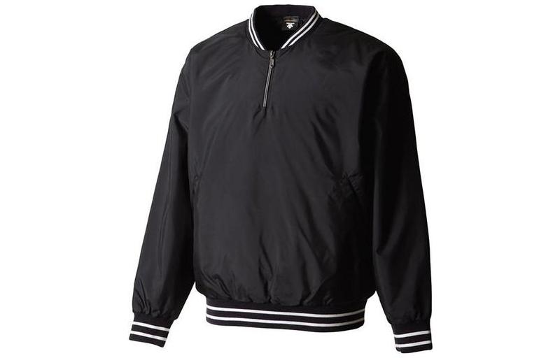 DESCENTE Essential Stripe Half-Zip Long-Sleeve Jacket Black () STD410BBLK