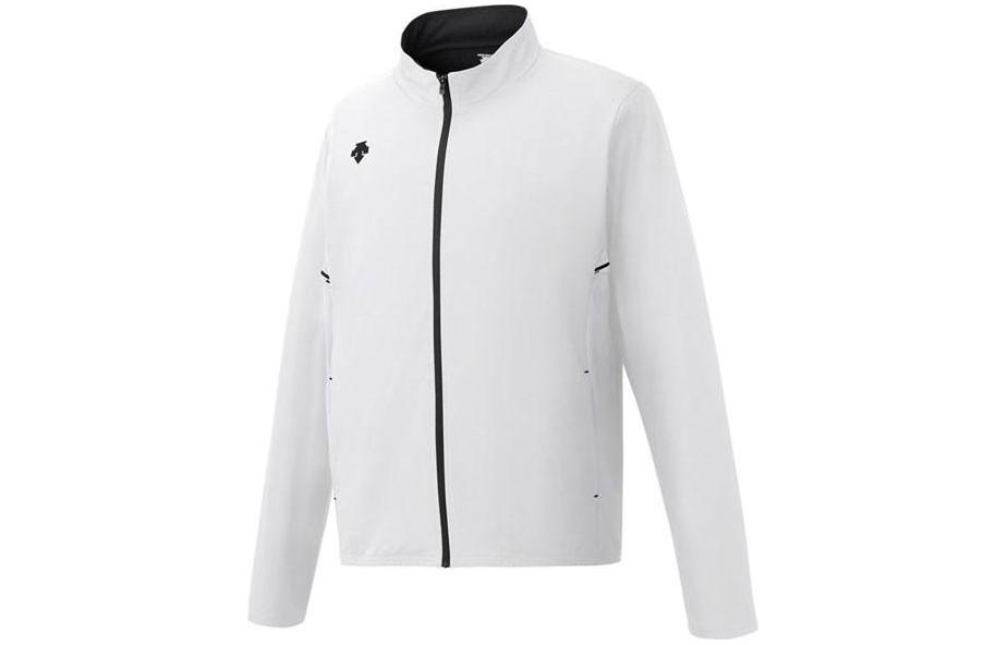 DESCENTE FIELD Series White Windproof High-Neck Zip Jacket Unisex DTM1311--WHT