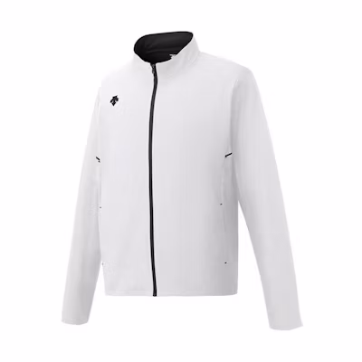 DESCENTE FIELD Series White Windproof High-Neck Zip Jacket Unisex DTM1311--WHT