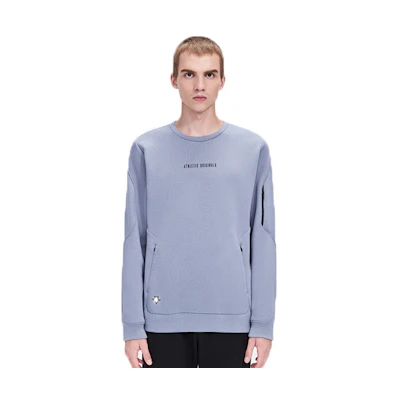 DESCENTE Fleece Pullover Sweatshirt with Logo Design D1421RHT93