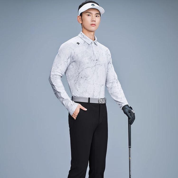 Shop DESCENTE FW23 男士PRO修身款長袖套頭T恤 G333MPTL91