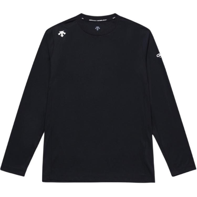 Shop DESCENTE GER 徽標快乾長袖圓領運動衫 男女適用 SP121ITL31