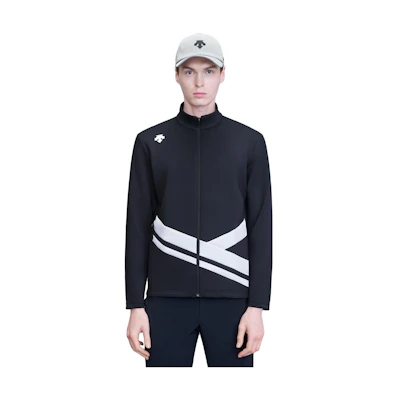 DESCENTE Golf Black Woven Stand-Collar Jacket G133MCJK03
