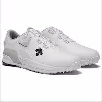 Shop 迪桑特DESCENTE GOLF系列 Boa 舒適百搭 減震耐磨 低幫 高爾夫球鞋 男款 白色
