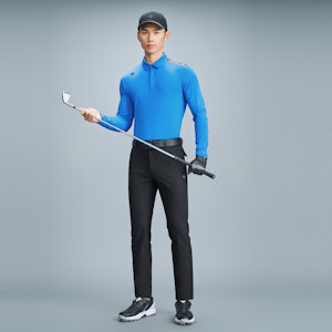 迪桑特高尔夫防晒UPF100+四向弹力长袖POLO衫 G413MPTL11 3