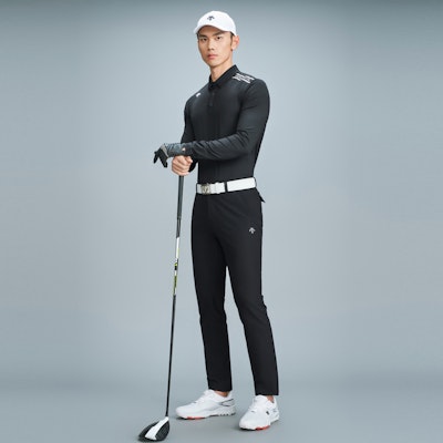 DESCENTE Golf PRO UV Protection UPF100+ 4-Way Stretch Long Sleeve Polo Shirt G413MPTL11 8