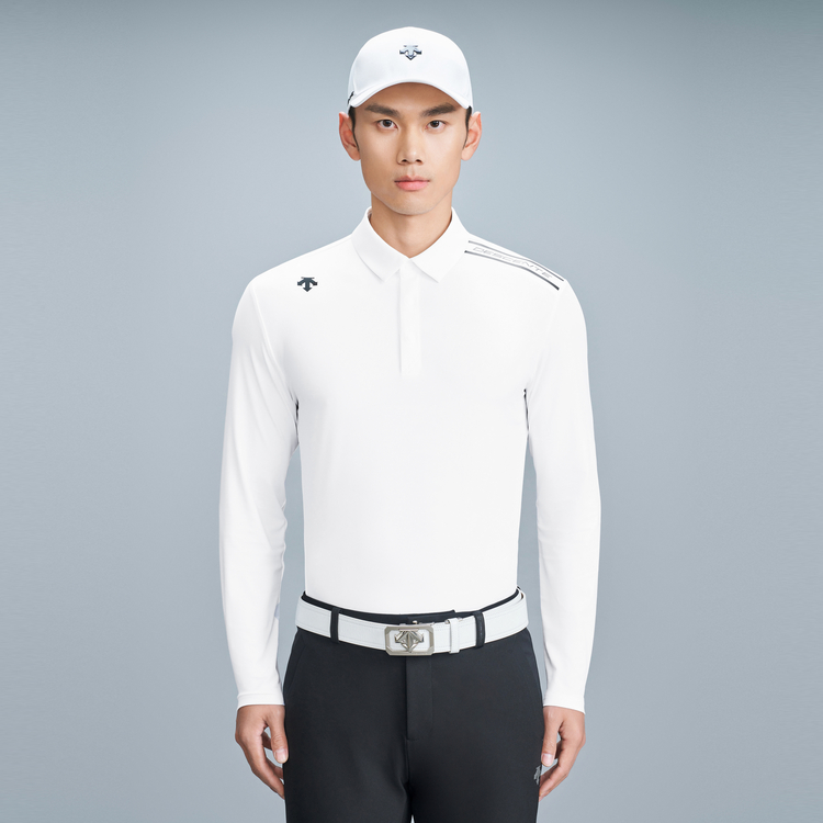 Shop 迪桑特高尔夫防晒UPF100+四向弹力长袖POLO衫 G413MPTL11