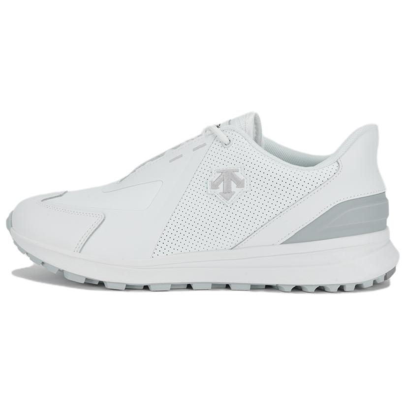 DESCENTE Golf White Low-Top Golf Shoes - Comfortable & Non-Slip. G422MLSH34-WT