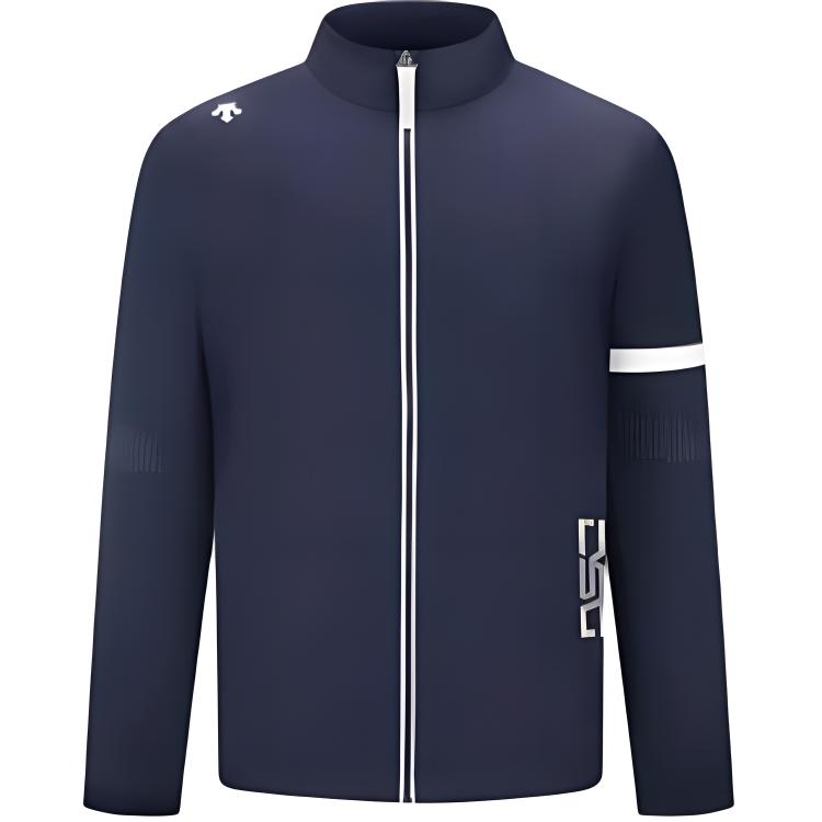 DESCENTE GOLFFIELD Logo Print Navy Blue Casual Jacket G423MFBL51