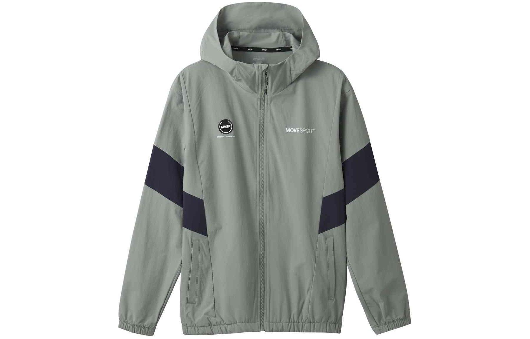 DESCENTE Green Waterproof Hooded Zip-Up Jacket DMMXJF13KHNV