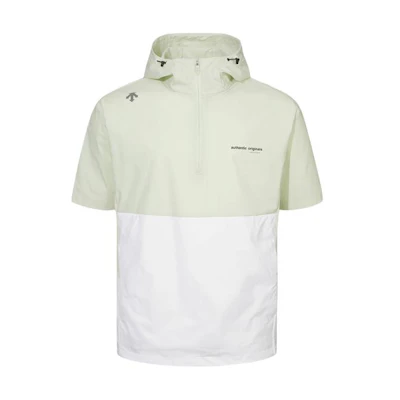 DESCENTE Half-Zip Hooded Loose Fit Short Sleeve Jacket Unisex SP123RAN39