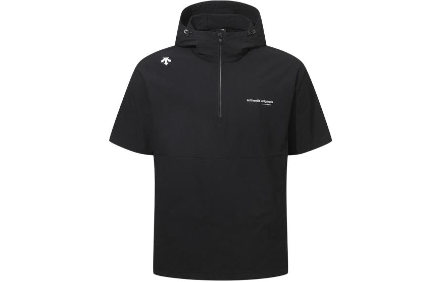 Details for DESCENTE Half-Zip Hooded Loose Fit Short Sleeve Jacket Unisex SP123RAN39