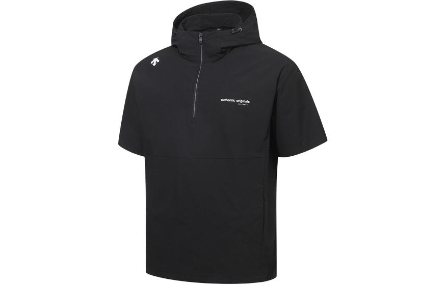 Cheap DESCENTE Half-Zip Hooded Loose Fit Short Sleeve Jacket Unisex SP123RAN39