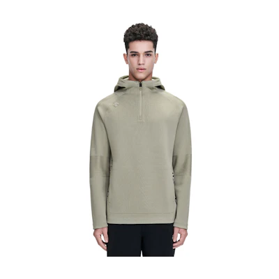 DESCENTE Half-Zip Knit Hoodie with Letter Print D2131THD51