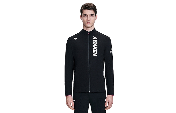 DESCENTE Knit Sports Jacket with Logo Print D2231RFT47