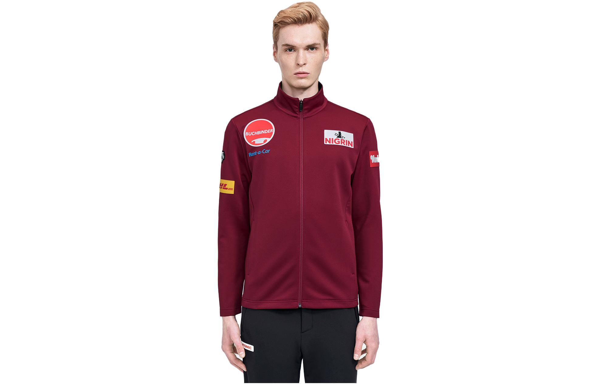 DESCENTE Knit Zip Jacket with Logo Patch D1431SFT60