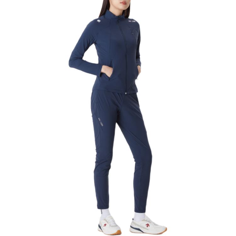 Shop DESCENTE 字母標誌立領拉鍊外套 男女款 - 透氣排熱 SP223IFT41