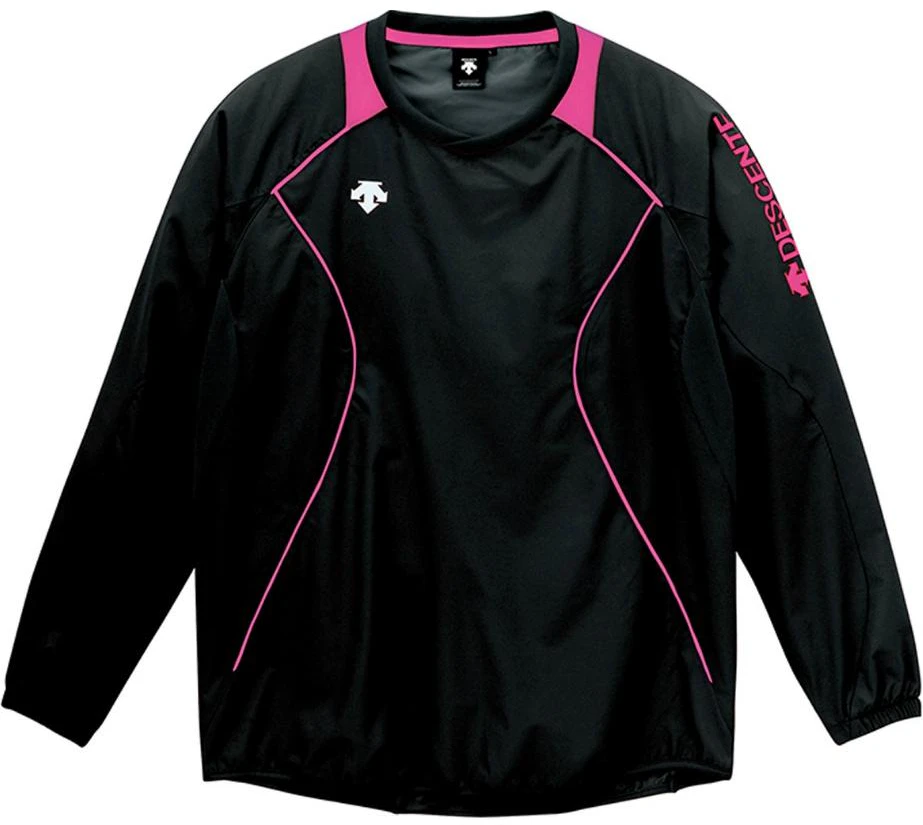 descente-letter-logo-v-neck-long-sleeve-sweatshirt-unisex-dvb-3312