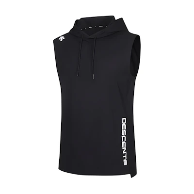DESCENTE Letter Print Sleeveless Pullover Hoodie SP321TST72