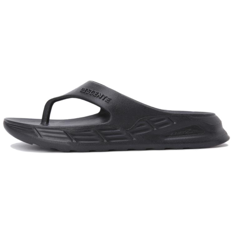 DESCENTE Lightweight Comfortable Quiet Flip-Flops Black SP223LTH43-BLK0