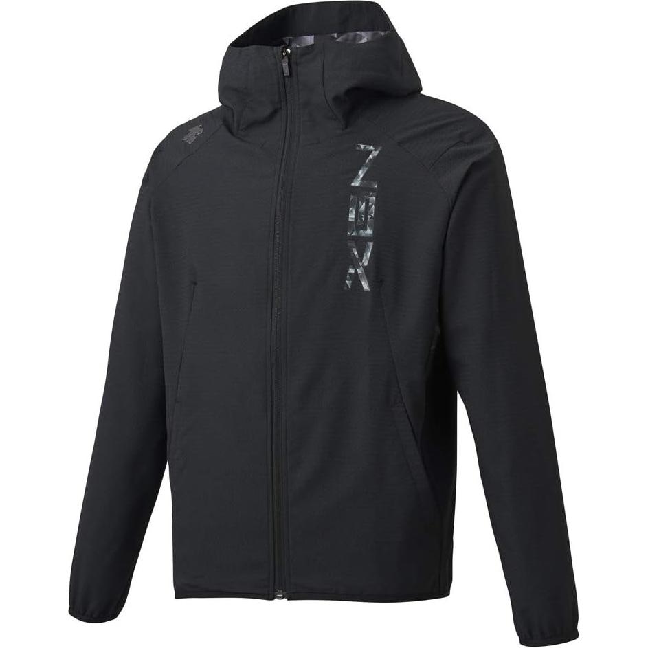 DESCENTE Lightweight Hoodie Jacket with Logo Print and Full-Zip DBMPJF11