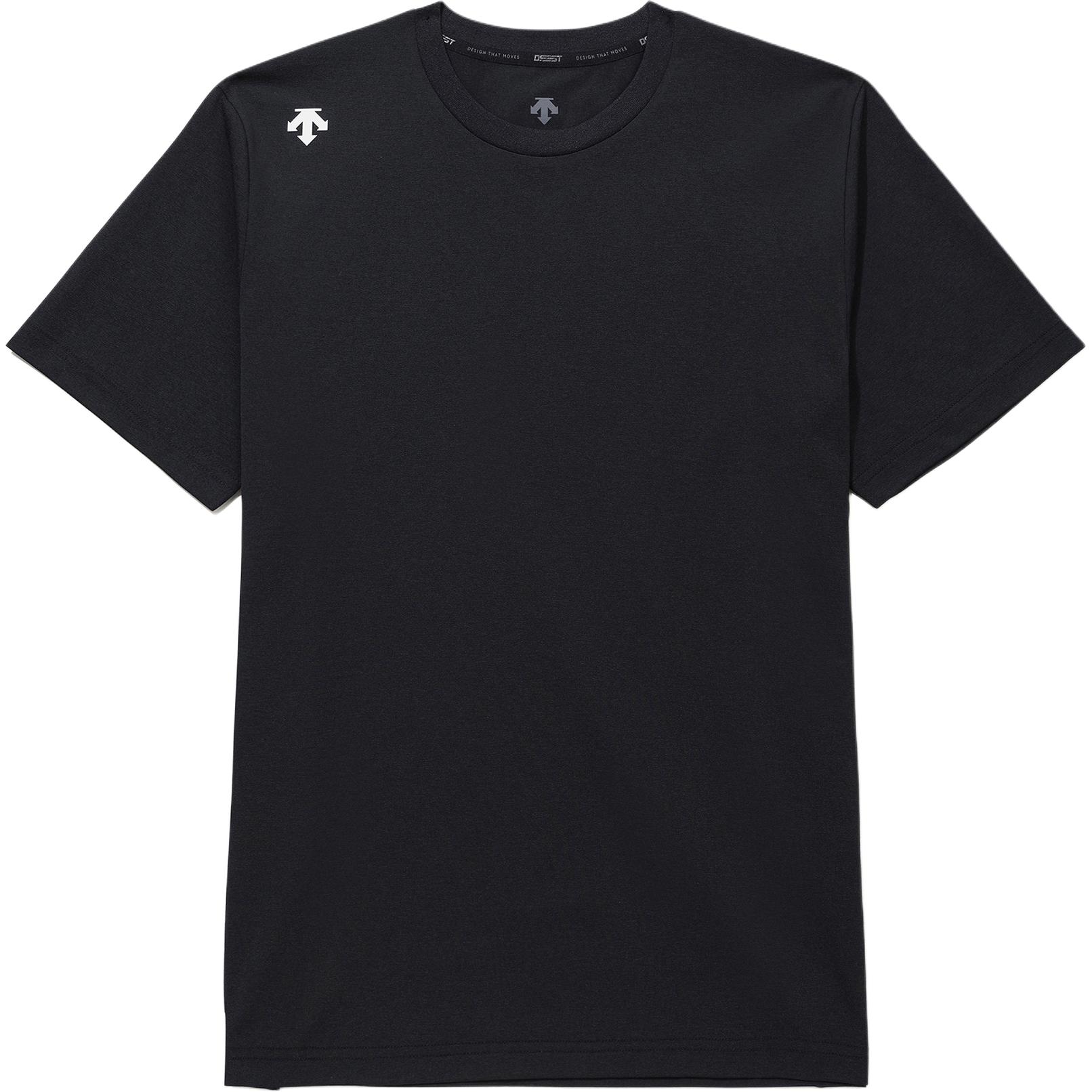 DESCENTE Logo Print Crewneck Quick-Dry Unisex T-Shirt - Casual & Breathable. SQ323UTS71