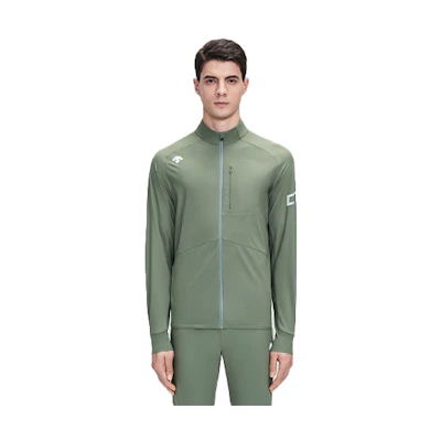 DESCENTE Logo Print Zip-Up High Neck Jacket D2231RFT43