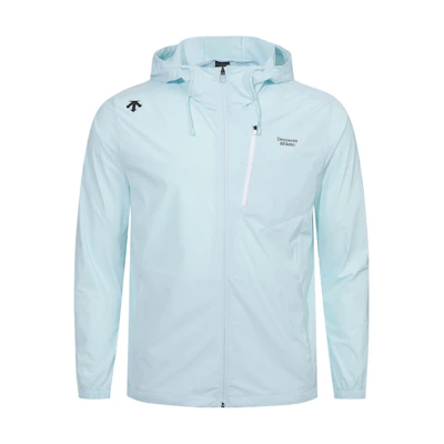 DESCENTE Logo Print Zip-Up Hoodie Jacket Long Sleeve Unisex. SP323TWB71