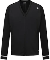 DESCENTE Logo Windproof Water-Repellent V-Neck Zip Jacket Black DP12MFKO22 DESCENTE Logo Windproof Water-Repellent V-Neck Zip Jacket Black DP12MFKO22