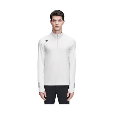 DESCENTE Minimalist Zip-Up Jacket in Solid Color D2131RTL40