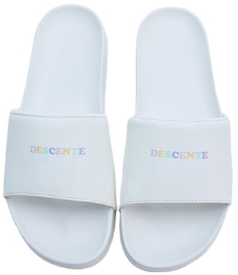 DESCENTE Modern Style 'White Comfort Sport Slides' D2123ESD12-WT Lookbook DESCENTE Modern Style 'White Comfort Sport Slides' D2123ESD12-WT