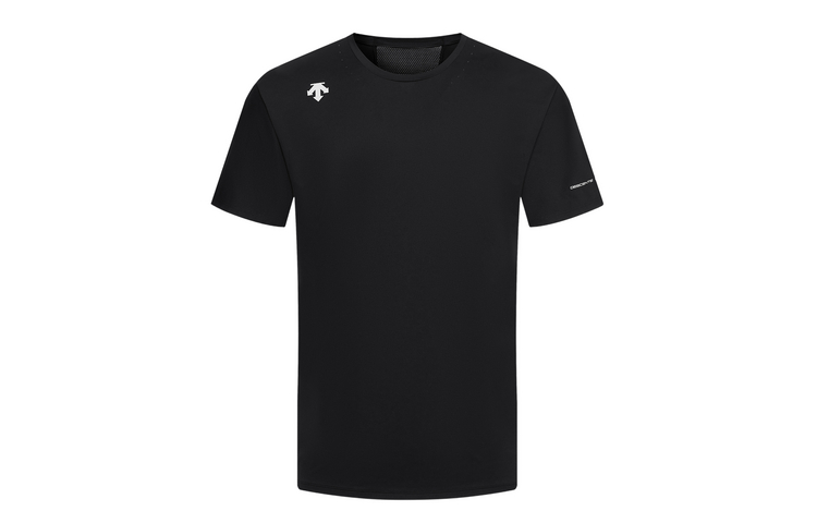 DESCENTE Moisture-Wicking Cool F360 Black Short-Sleeve T-Shirt D4231RTS43