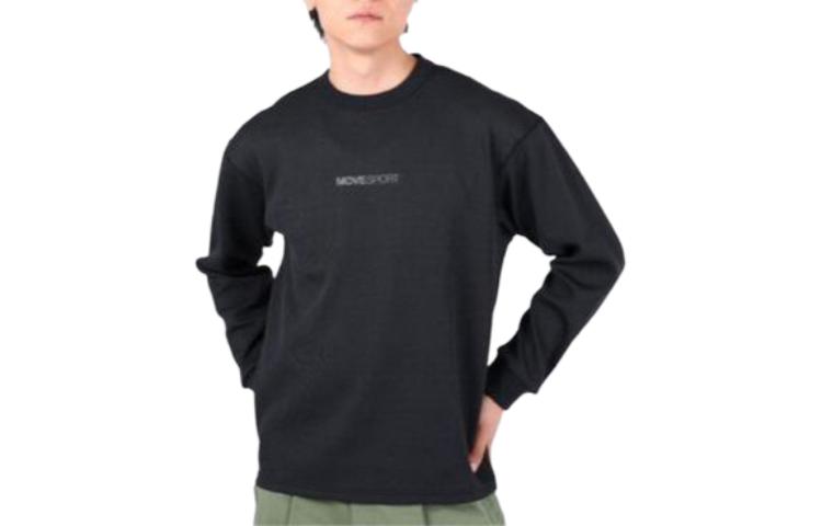 DESCENTE Moisture-Wicking Long Sleeve Sweatshirt with Letter Print DXC2701XB