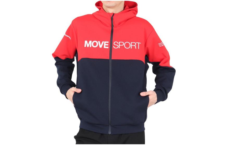 DESCENTE Multicolor Hooded Zip Jacket Red Outerwear DMMXJF20RDNV