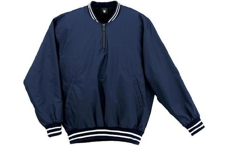 DESCENTE Navy Striped Moisture-Wicking Full-Zip Jacket STD410NVY