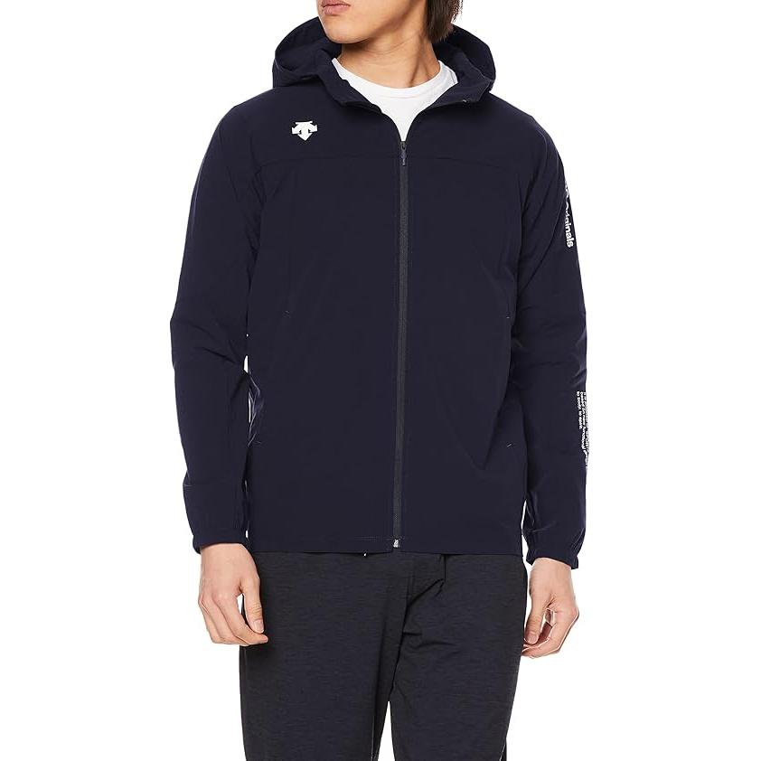 DESCENTE Printed Hooded Stretch Jacket Navy Blue DMMTJF14AZ-JAPAN