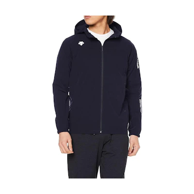DESCENTE Printed Hooded Stretch Jacket Navy Blue DMMTJF14AZ-JAPAN