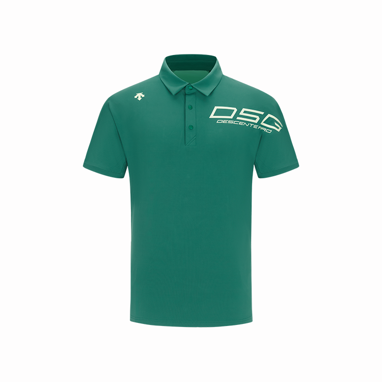 DESCENTE PRO Golf Logo Print Breathable Cooling Polo Shirt for Men. G423MPTS33