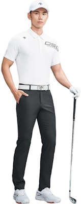 DESCENTE PRO Golf Logo Print Breathable Cooling Polo Shirt for Men. G423MPTS33 Details for DESCENTE PRO Golf Logo Print Breathable Cooling Polo Shirt for Men. G423MPTS33