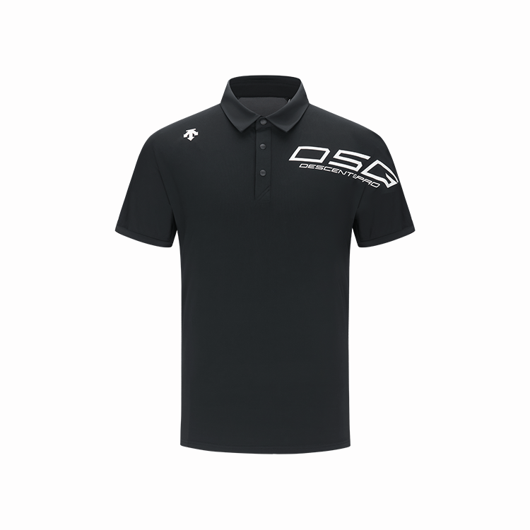 Sizing DESCENTE PRO Baju Polo Golf Lelaki Logo Cetakan Bernafas dan Penyejuk. G423MPTS33