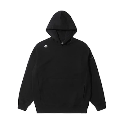 DESCENTE Ready Set Black Printed Hoodie Sweatshirt SN323UHD81